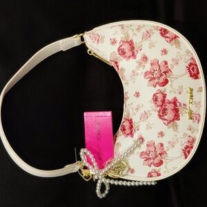 BETSEY JOHNSON Pink Floral Shoulder Bag